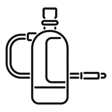 Uyuşturucu kullanımı ve bağımlılık kavramını temsil eden, çakmakla birlikte plastik şişe nargilesi çizimi