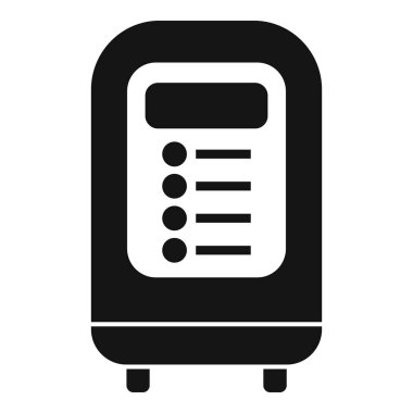 Tatlı su dağıtan bir su soğutucusunu temsil eden siyah kabartma simgesi