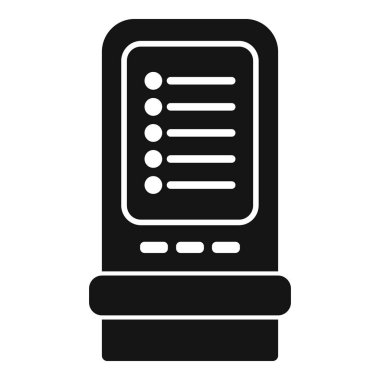 Ödeme seçeneklerini gösteren ve ekranı gösteren park sayacı simgesi