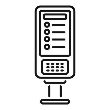 Önemli kamu verilerini gösteren dijital bilgi kioskunun basit simgesi