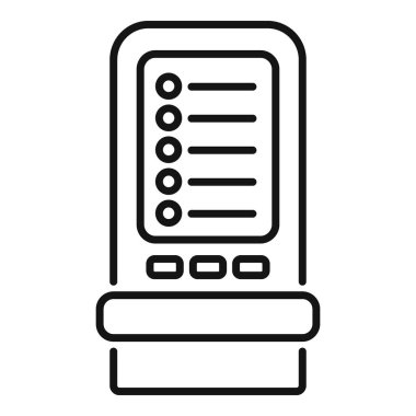 Seçimler sırasında oy kullanmak için düğmeleri ve ekranı olan elektronik oylama makinesi