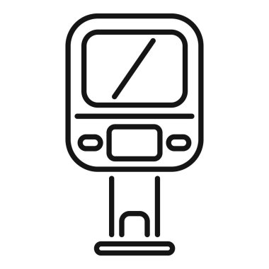 Tren varış zamanını gösteren dijital ekran simgesi