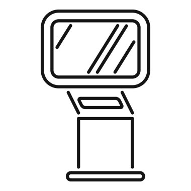 Önemli bilgileri gösteren dijital bilgi kioskunun satır resim simgesi