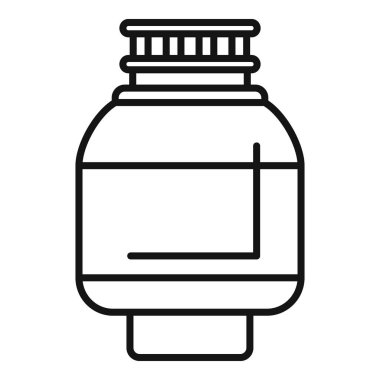 Yeniden kullanılabilir bir su şişesinin basit çizimi, sürdürülebilirliği ve susuz kalmamak için çevresel bilinç seçeneklerini destekliyor.