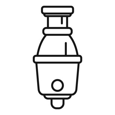 Foseptik tankının basit siyah beyaz simgesi, atık su arıtma sistemlerinin anahtar bileşeni