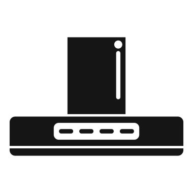 Beyaz arkaplanda izole edilmiş basit bir şekilde modern klima soğutma odası simgesi