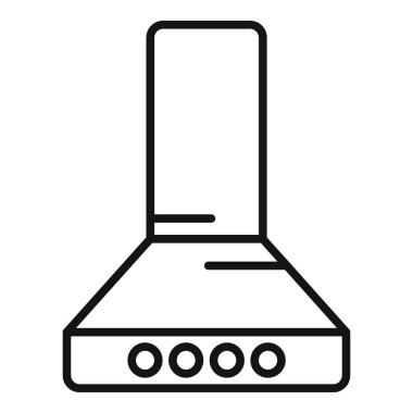 Mutfak kaputu yemek ikonu pişirirken buhar çıkarıyor