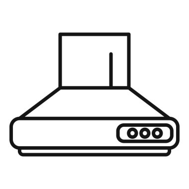 Mutfak kaputunu temsil eden basit bir çizgi simgesi. Ev aletleri ve modern mutfaklarla ilgili projeler için mükemmel.