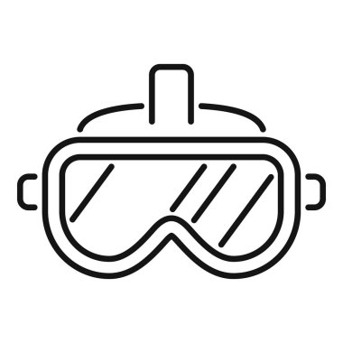 Koruyucu gözlük ikonu inşaat işçileri ve laboratuvar teknisyenleri için göz koruma ekipmanlarını gösteriyor