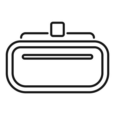 Artırılmış gerçeklik gözlükleri minimalist çizgi sanatı tarzında fütürist bir arayüz gösteriyor.