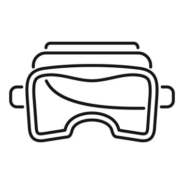 Sanal gerçeklik deneyimini gösteren basit ve minimal vr gözlük simgesi