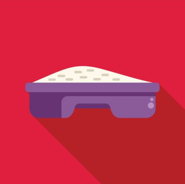 Kum dolu mor çöp kutusu, evcil hayvanlar için kedi tuvaleti.