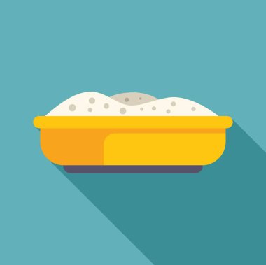 Kum dolu sarı çöp kutusu, kedi tuvaleti eğitimi ve hijyen hizmetleri için belirlenmiş bir alan sağlıyor.