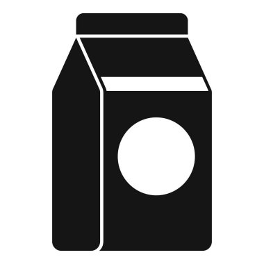 Boş etiketli basit bir süt veya meyve suyu kutusu simgesi, markalaşma veya ürün tasarımı için mükemmel.