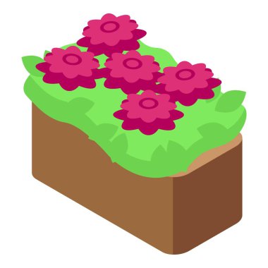 Yeşil çimlerin üzerinde büyüyen pembe çiçekli çiçek tarhı