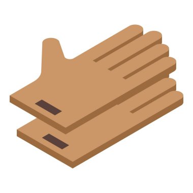 Bir çift çalışma eldiveni düz bir zeminde duruyor ve işçilere el koruması sağlıyor.