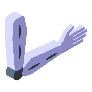 Biyonik bir kol tasviri dışa doğru uzanır ve el kaldırılır.