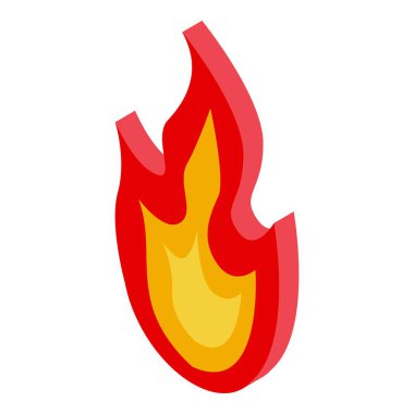 Kırmızı ve sarı ateş yüksek alevlerle yanıyor. Sıcaklığı ve tehlikeyi temsil eden doğal bir fenomen.