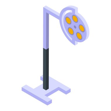 Ameliyat odasını aydınlatan cerrahi lamba, ameliyata hazır.