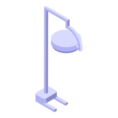 Modern tıbbi lamba metal bir zeminde duruyor, incelemeler ve prosedürler için odaklanmış ışık sağlıyor.