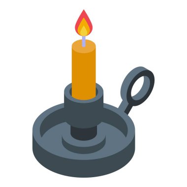 Basit yanan mum, saplı metal bir şamdanın üzerinde durmaktır.