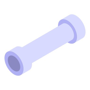 Beyaz bir arka planda köşegen şeklinde uzanan bir su borusunun üç boyutlu çizimi