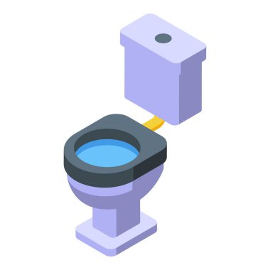 Deposu dolu modern klozet, temiz ve hijyenik bir banyo deneyimi sunuyor.