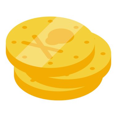 Parlak altın yığını korsan altınları beyaz arka planda yatıyor.