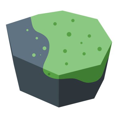 Zehirli atık ikonu gri yüzeyde yavaşça yayılıyor.