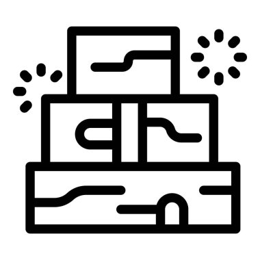 Geceleri kumsalda havai fişeklerin patladığı basit bir kumdan kale çizimi.