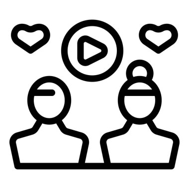 Çift, flört uygulamasında romantik bir film izlerken aşık oluyor.