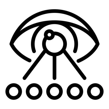 Çoklu görev kavramını temsil eden birden fazla nesneyi izleyen bir gözün simgesi