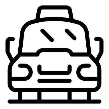 Yolcuları almak için bekleyen basit bir taksi çizelgesi.