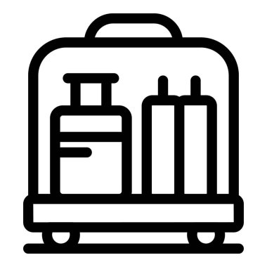 Bagajları taşıyan valizler seyahat, turizm ve tatilleri simgeliyor.