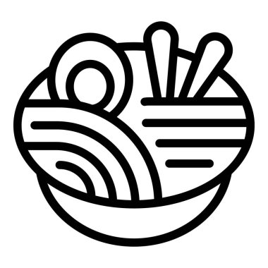 Kase lezzetli ramen eriştesi, çorba ve malzemelerle dolu.