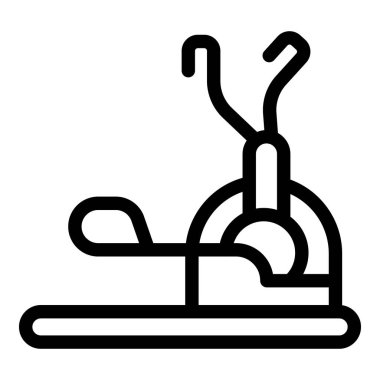 Eliptik antrenör simgesi kardiyo ve güç eğitimi için fitness ekipmanlarını temsil ediyor