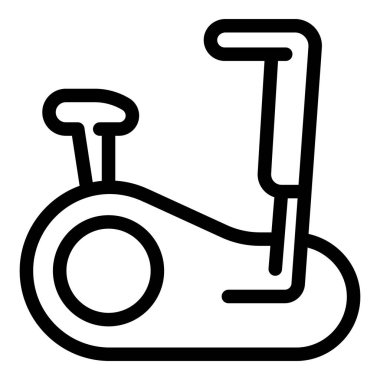 Kapalı alanda bisiklet sporunu temsil eden durağan bir bisikletin simgesi