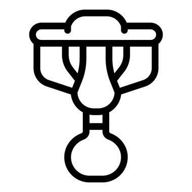 Bir bebek şişesi kurutma rafını temsil eden siyah taslak simgesi, çocuk bakımı, ebeveynlik ve bebek ürünleri ile ilgili projeler için mükemmel