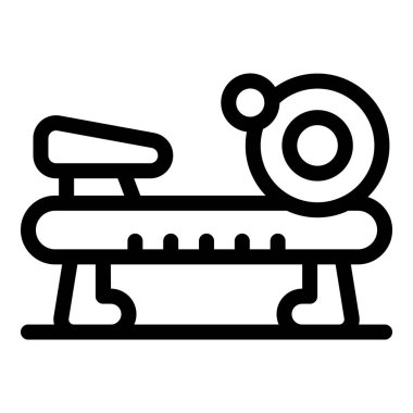 Bacakların kaslarını çalıştırmak için bacak pres makinesi, spor eğitimi için modern spor aletleri.