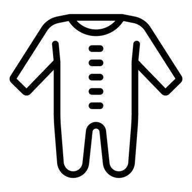 Bebek kıyafetleri ikonu uzun kollu bebek kıyafeti tasvir ediyor