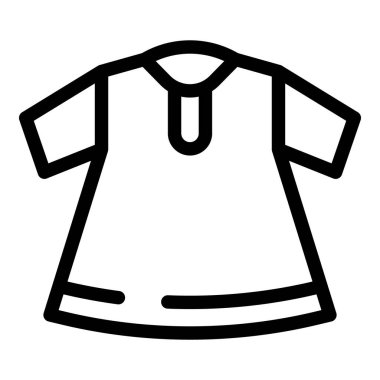 Yakası düğmeli bir gömleğin simgesi. Kıyafet ve modayı temsil etmek için mükemmel.
