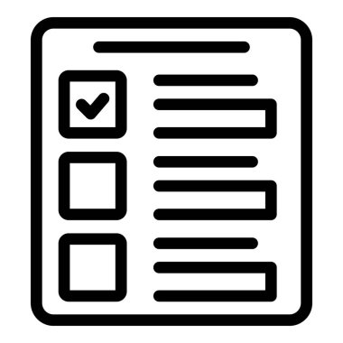 Elektronik inceleme formu dolduruluyor, tamamlanmış bir yanıtı gösteren bir kontrol işareti simgesi ile