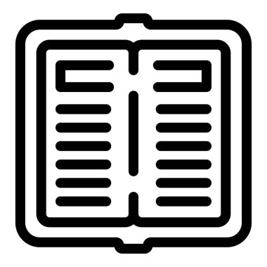 Açık kitap simgesi, eğitim, okuma ve bilgi kavramları için harika