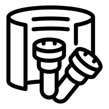 İki halojen lambalı akvaryumlar için basit bir aydınlatma ekipmanı simgesi