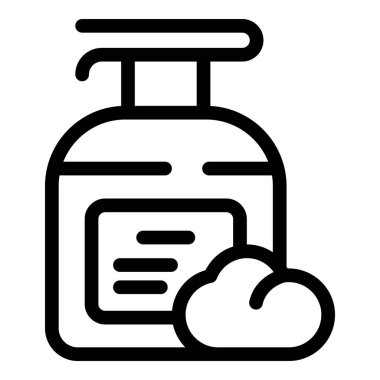 Sıvı sabun için pompalı şeker şişesi ya da kişisel hijyen için köpüklü şampuan.