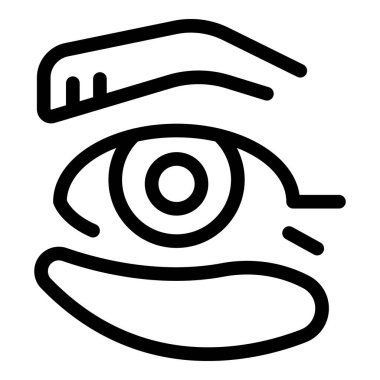 Kaş şekli insan gözü ve kaş çizgisini gösteriyor.