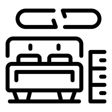 Çift kişilik yatak, iki yastık ve bir komodinin simgesi. Yatak odasını paylaşan bir çifti temsil ediyor.