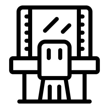 Bir havaalanı güvenlik vücut tarayıcısının yasa dışı öğeler tespit eden ana simgesi