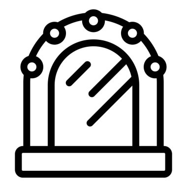 Makyaj yapmak ve güzellik yaratmak için ampullü makyaj aynası.