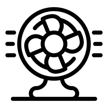 Dönen ve serinletici bir esinti yaratan basit bir masa pervanesi simgesi